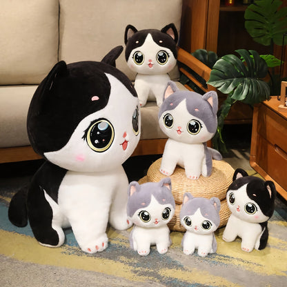 Adorable peluche chaton aux grands yeux