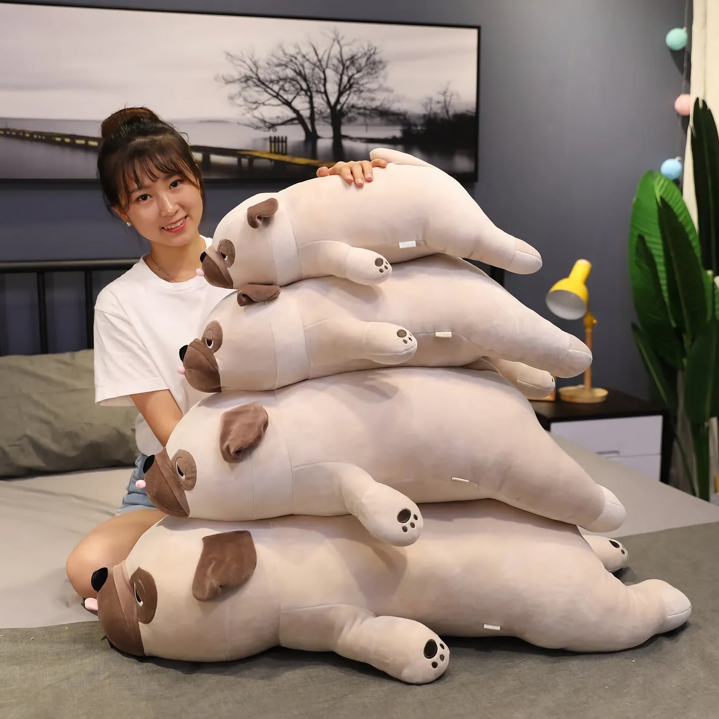 Peluche carlin paresseux en miche