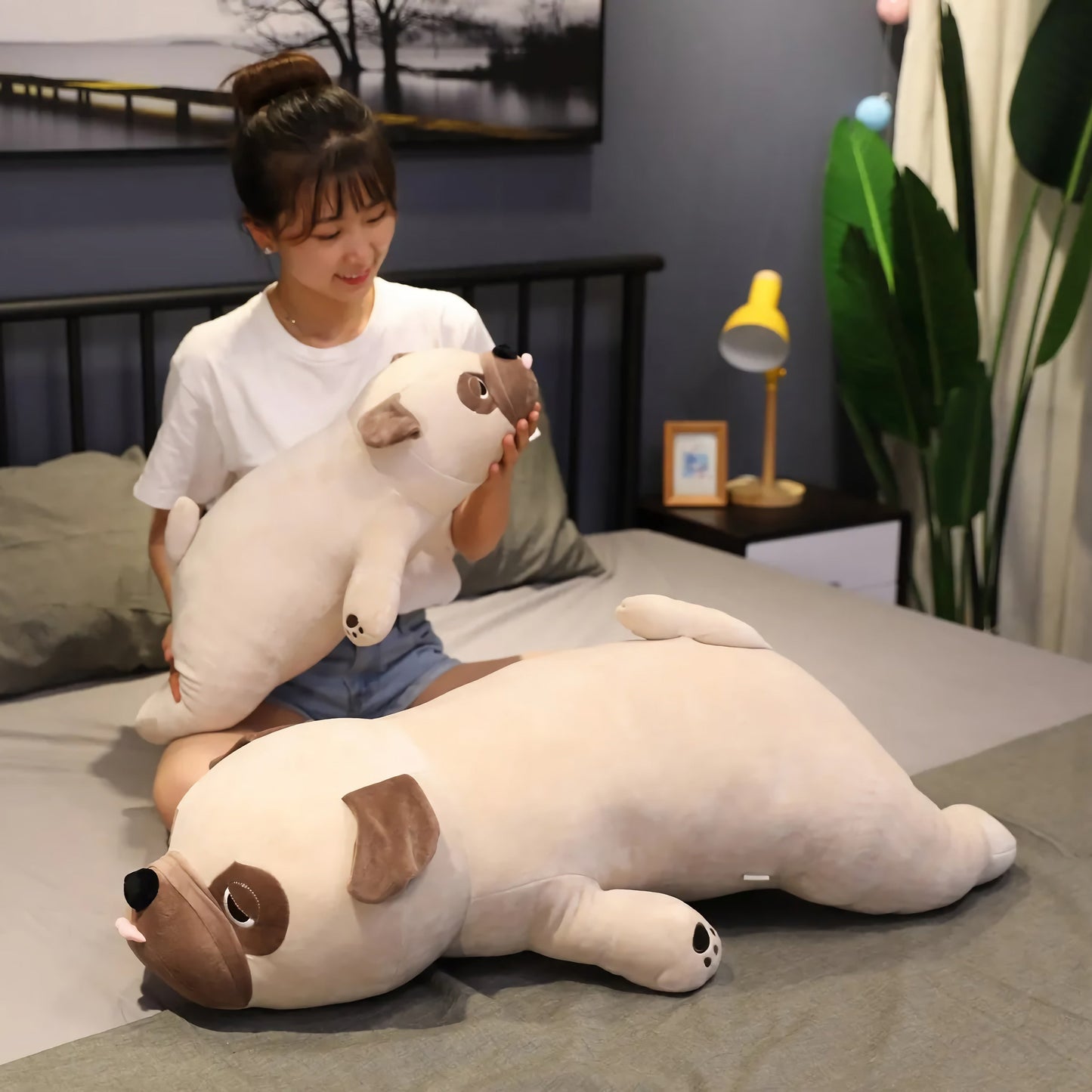 Peluche carlin paresseux en miche